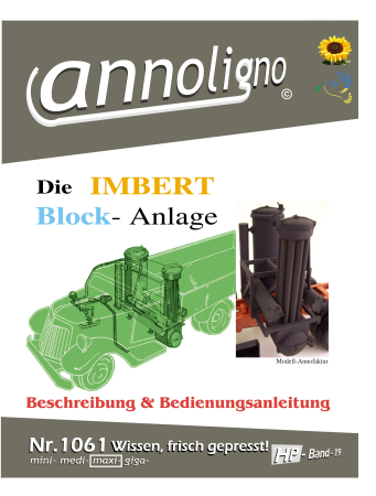 IMBERT Generator Block Anlage Bauart Beschreibung Bedienungsanleitung Wartungsanleitung Sicherheit - annoligno 1061